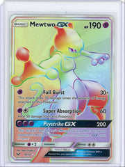 Mewtwo GX 2017 Pokemon Shining Legends Rainbow Rare #76/73