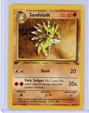 Sandslash Pokémon Fossil Rare 1st Edition Rare #41/62
