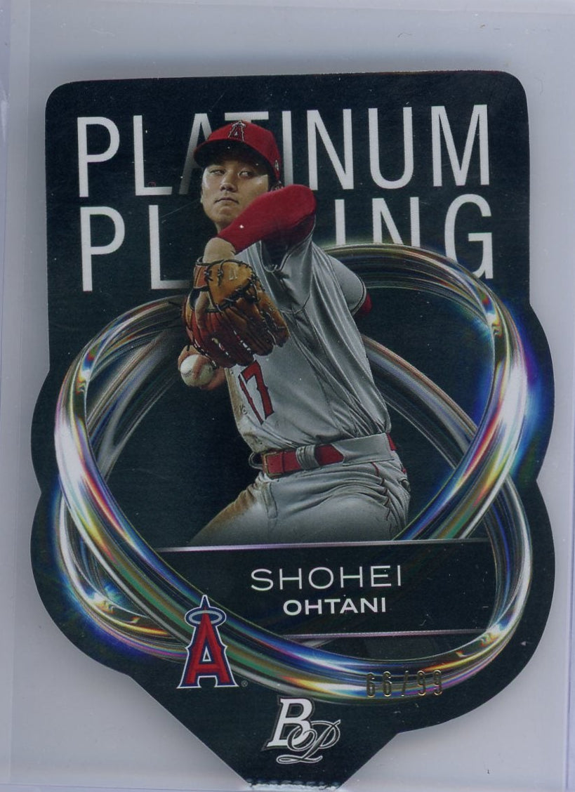 Shohei Ohtani 2023 Bowman Platinum Platinum Plating #'d 66/99