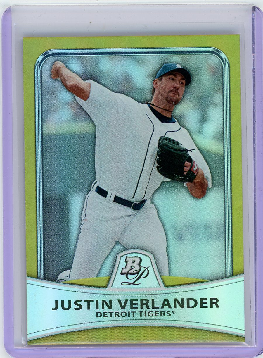 Justin Verlander 2010 Bowman Platinum Gold Foilboard #'d 039/539