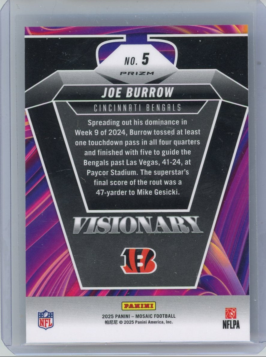 Joe Burrow 2024 Panini Mosaic Visionary SSP