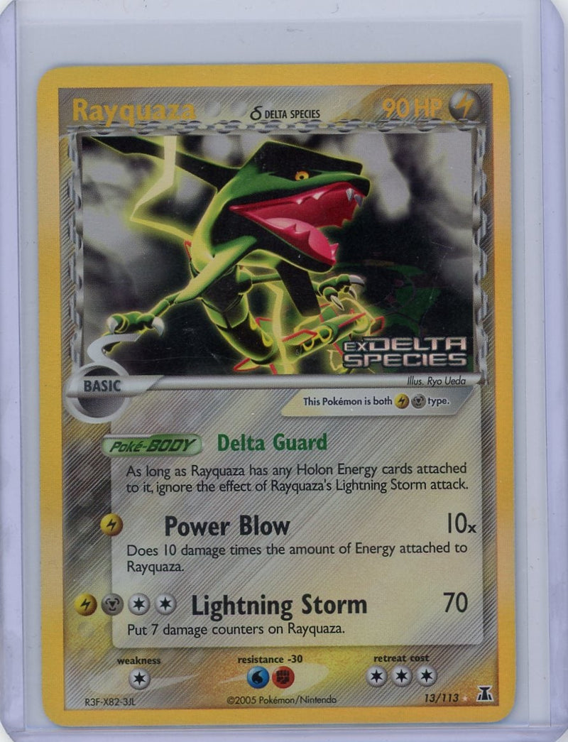 Rayquaza 2005 Pokemon EX Delta Species reverse holo stamped 