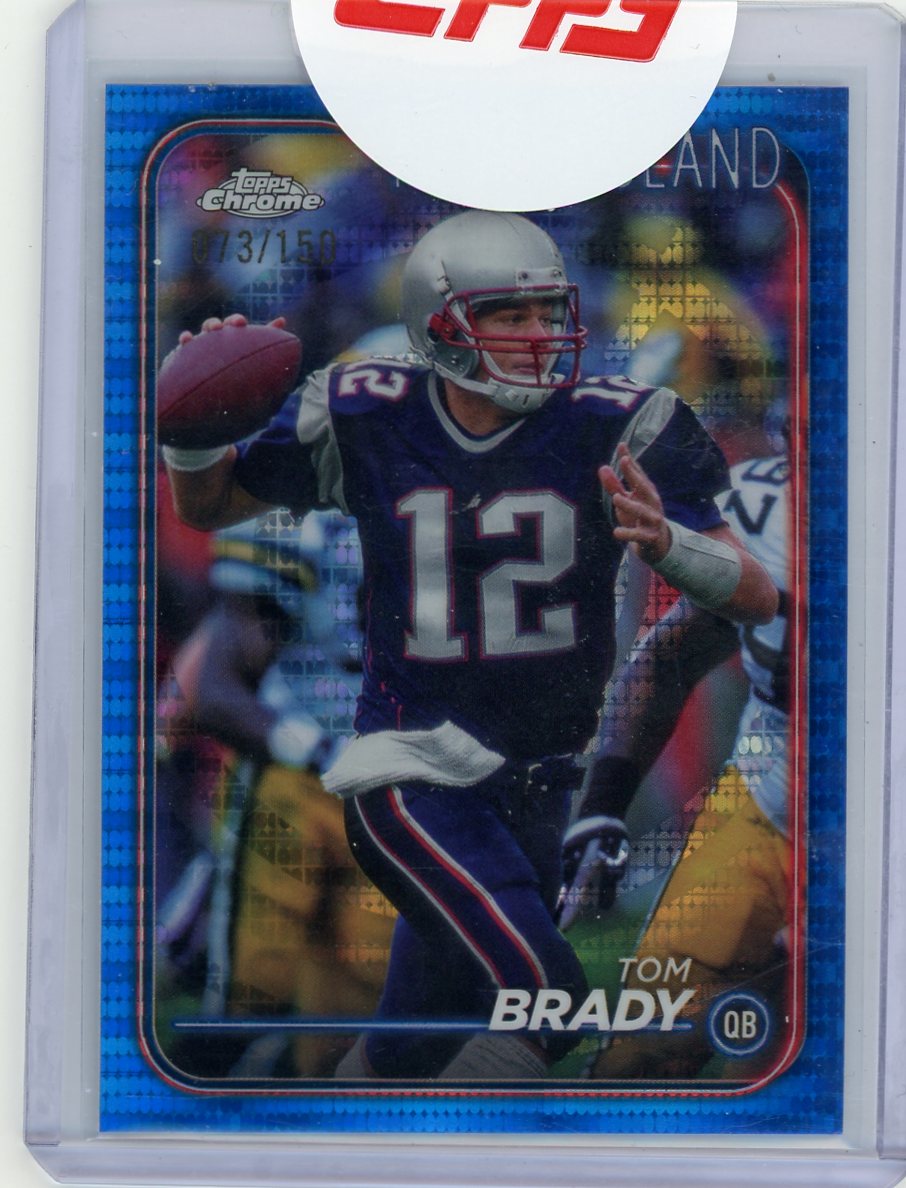 Tom Brady 2024 Topps Chrome Blue Sonar Refractor #'d 073/150