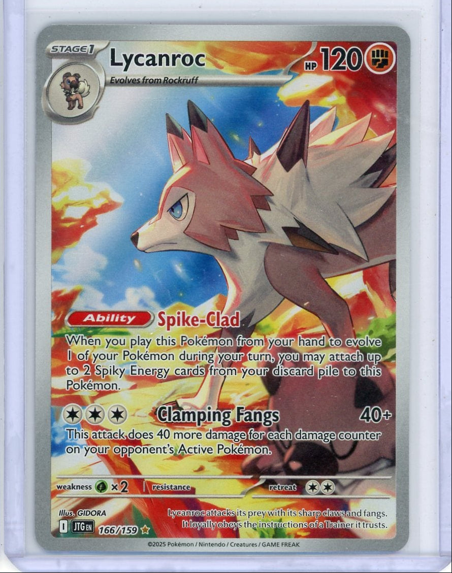 Lycanroc 2025 Pokemon Journey Together Illustration rare #166/159