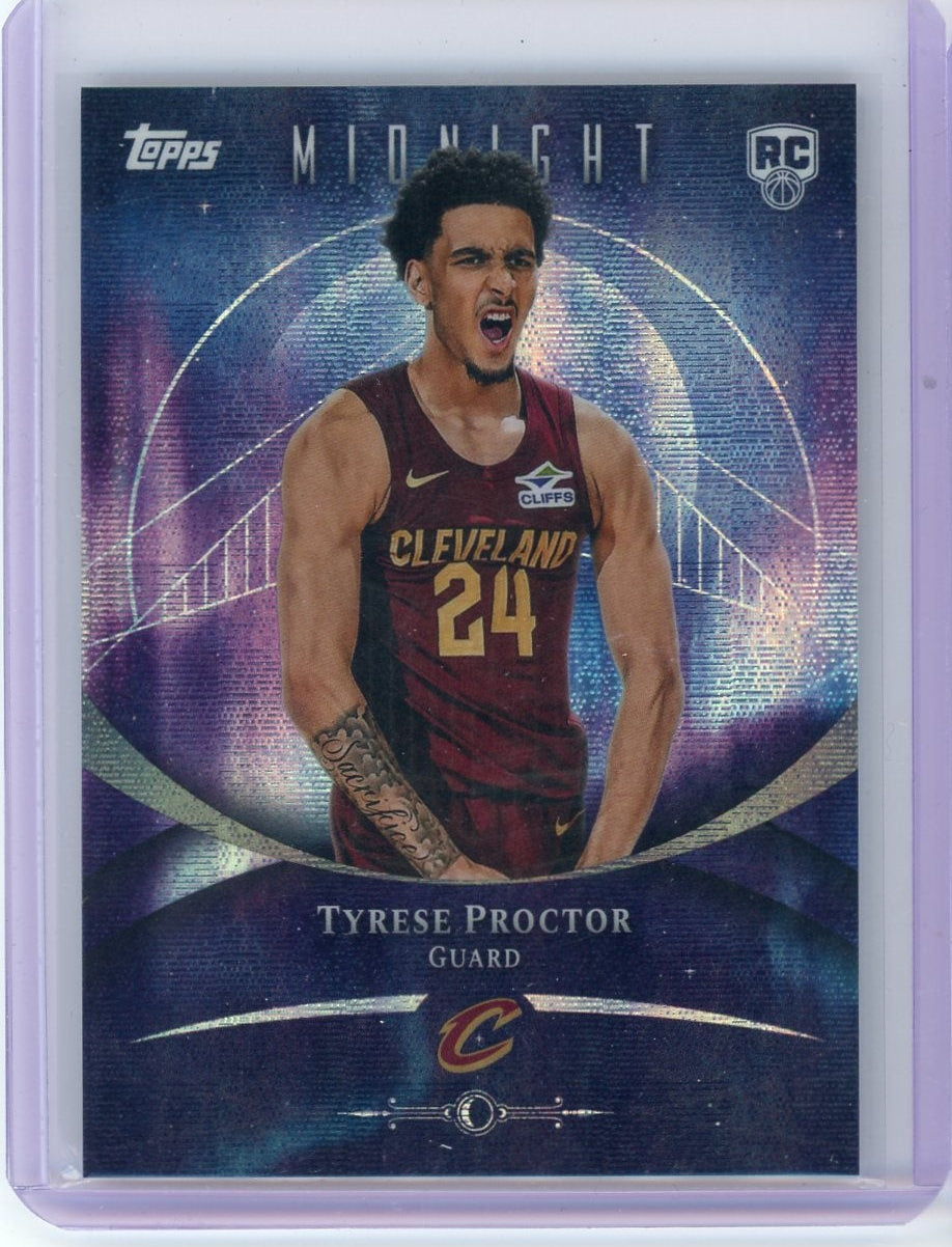 Tyrese Proctor 2025 Topps Midnight Moon Beam Rookie Card