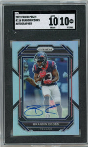 Brandin Cooks 2022 Panini Prizm autograph SGC 10 AUTO 10
