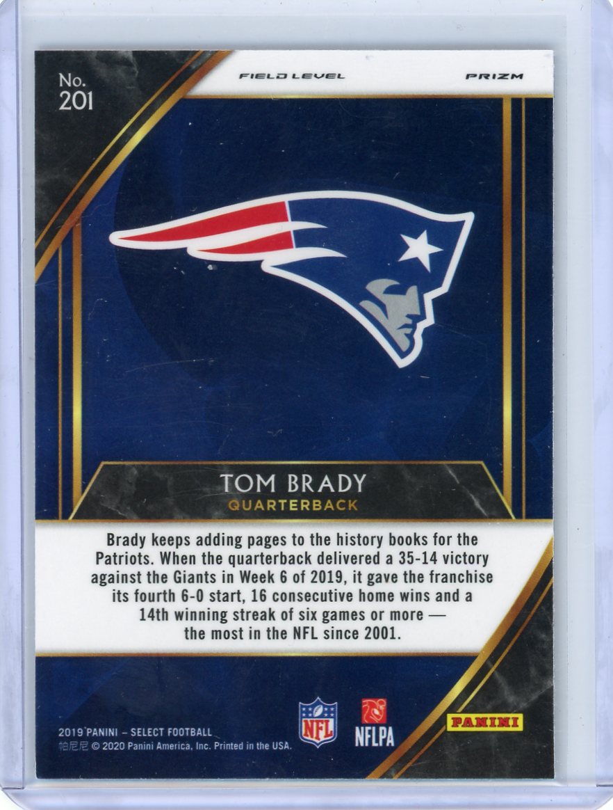 Tom Brady 2019 Panini Select Field Level Silver Prizm