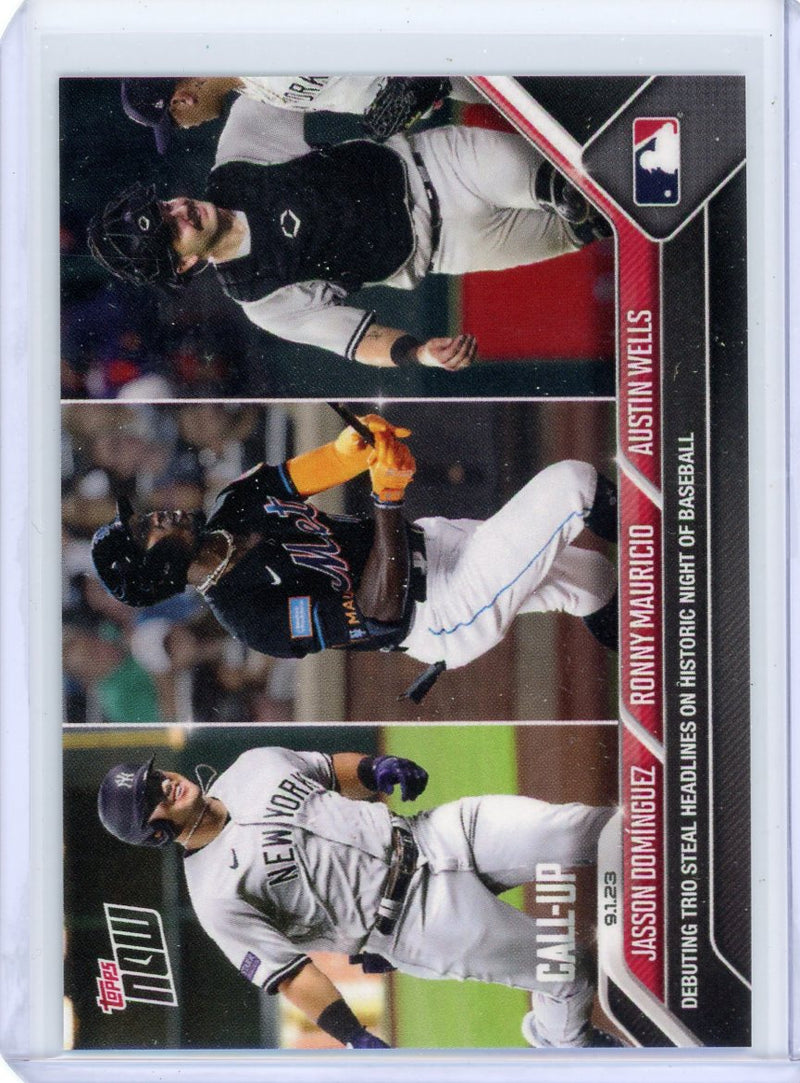 2023 Topps Now Dominguez/ Mauricio / Wells Call UP MLB Debut Card 