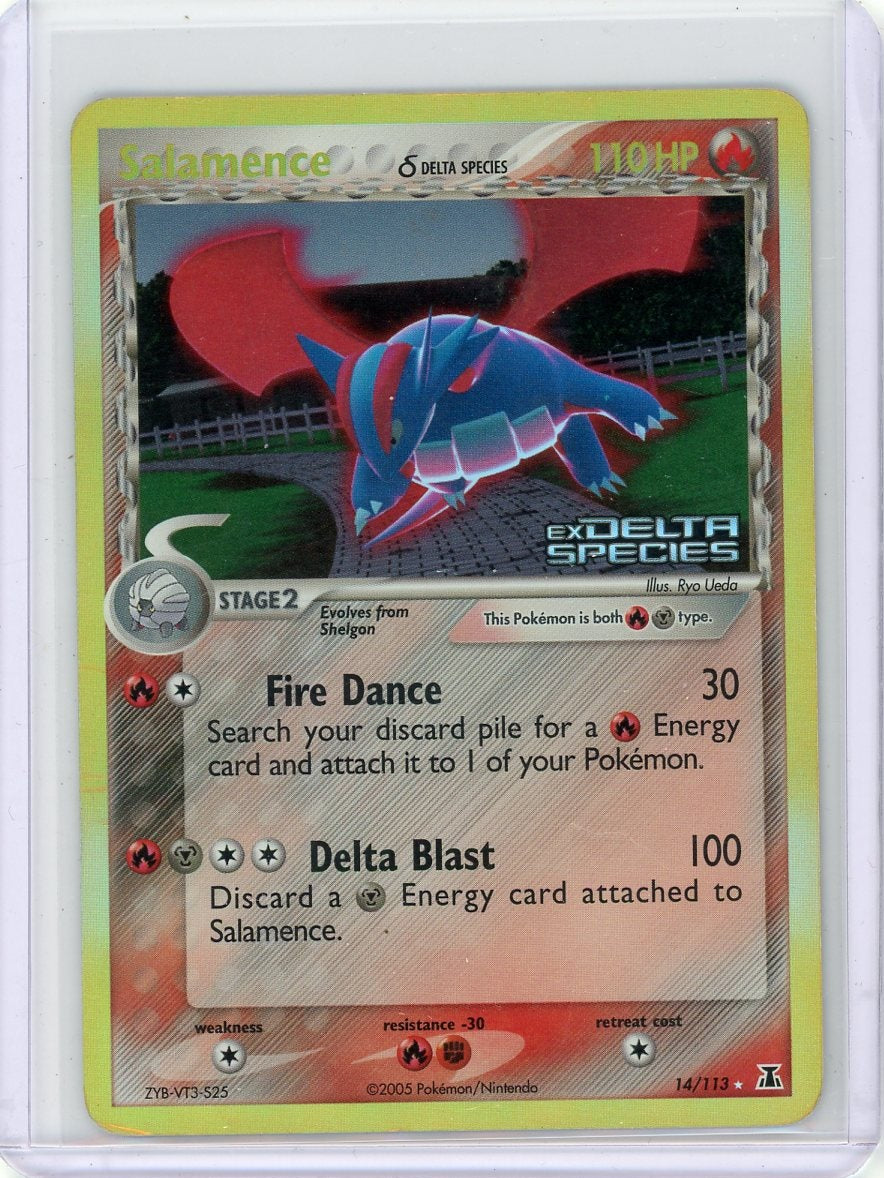 Salamence 2005 Pokemon ex Delta Species reverse holo (stamped) #14/113 HP/DMG