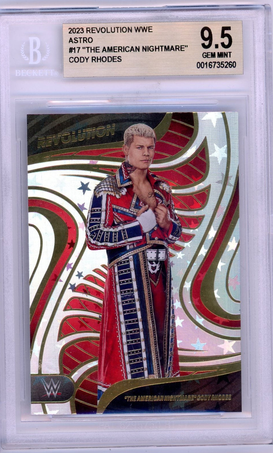 Cody Rhodes 2023 Panini Revolution Astro BGS 9.5