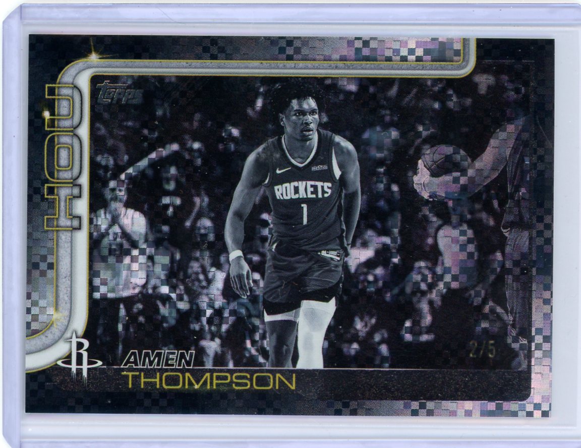 Amen Thompson 2025-26 Topps Cyber Circuit Black Friday #'d 2/5