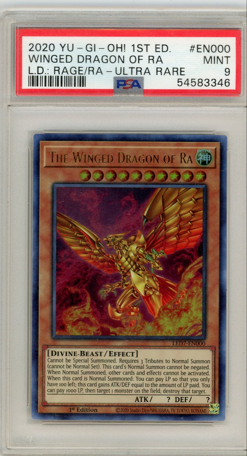 Winged Dragon of Ra 2020 Yu-Gi-Oh 1st Ed. L.D.: Rage/Ra Ultra Rare 