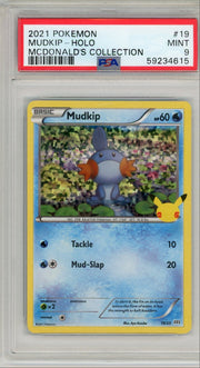 Mudkip 2021 Pokemon McDonald's Collection holo #19/25 PSA 9
