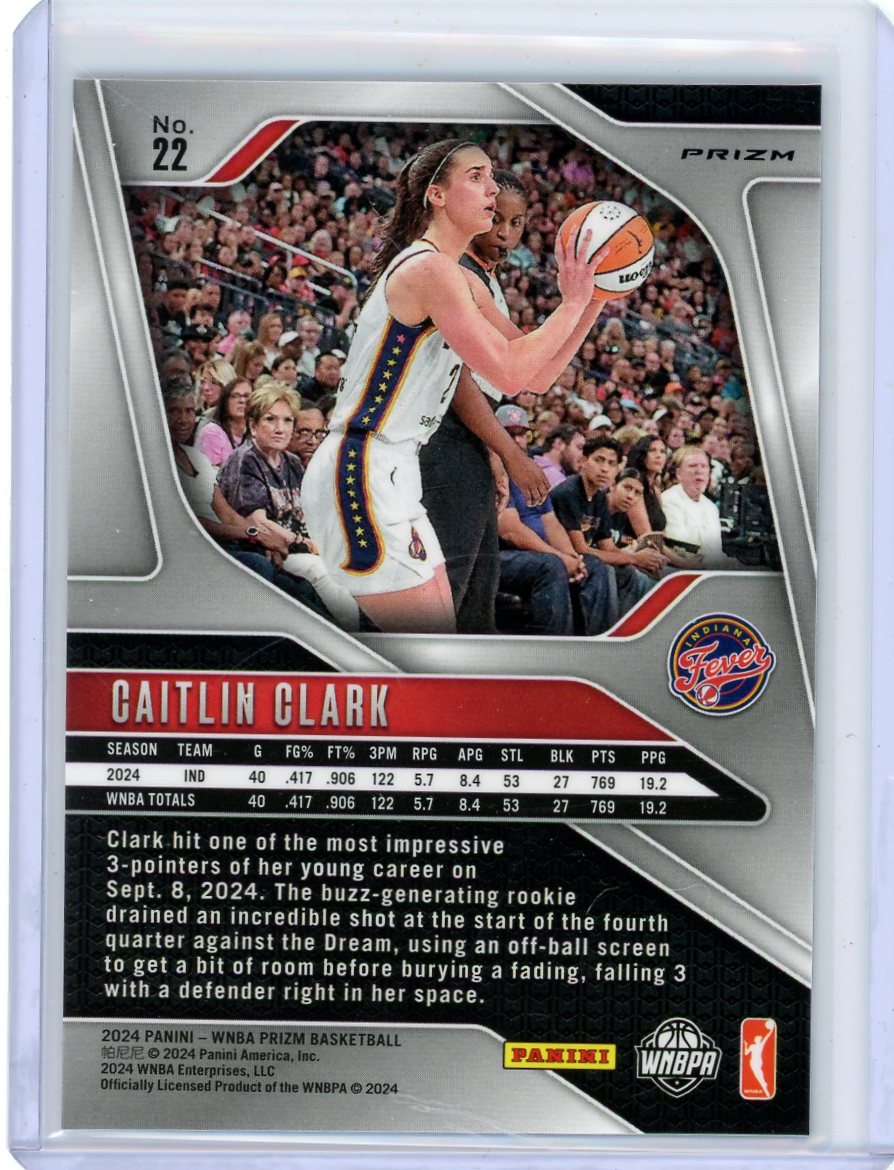 Caitlin Clark 2024 Panini Prizm WNBA Ice Prizm RC