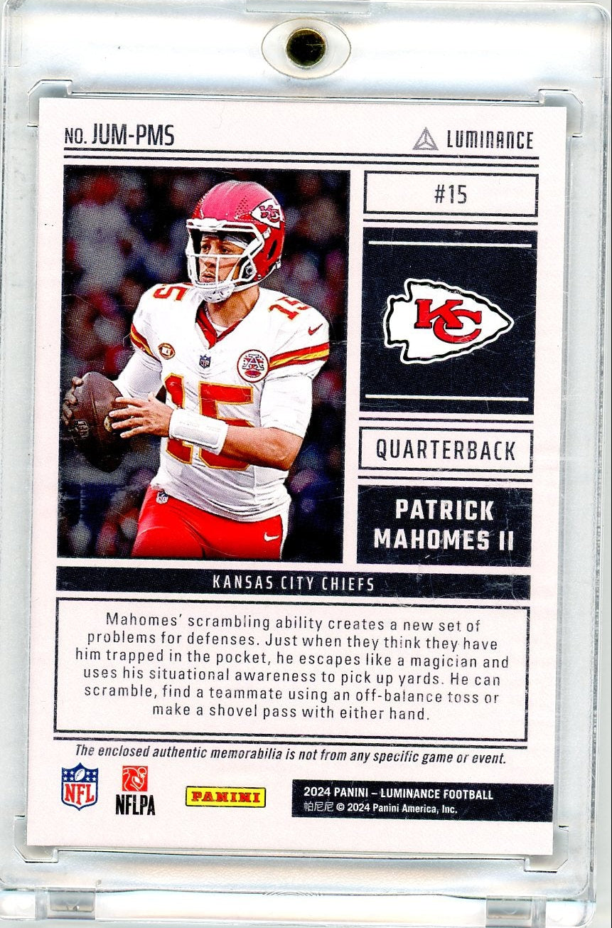 Patrick Mahomes II 2024 Panini Luminance Jumbo Relic