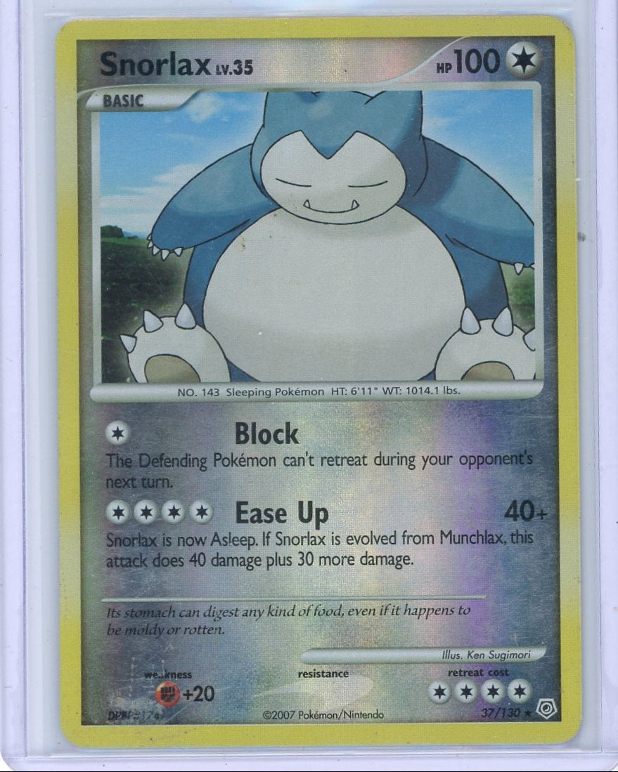 Snorlax Pokémon Diamond & Pearl Reverse Holo #37/130