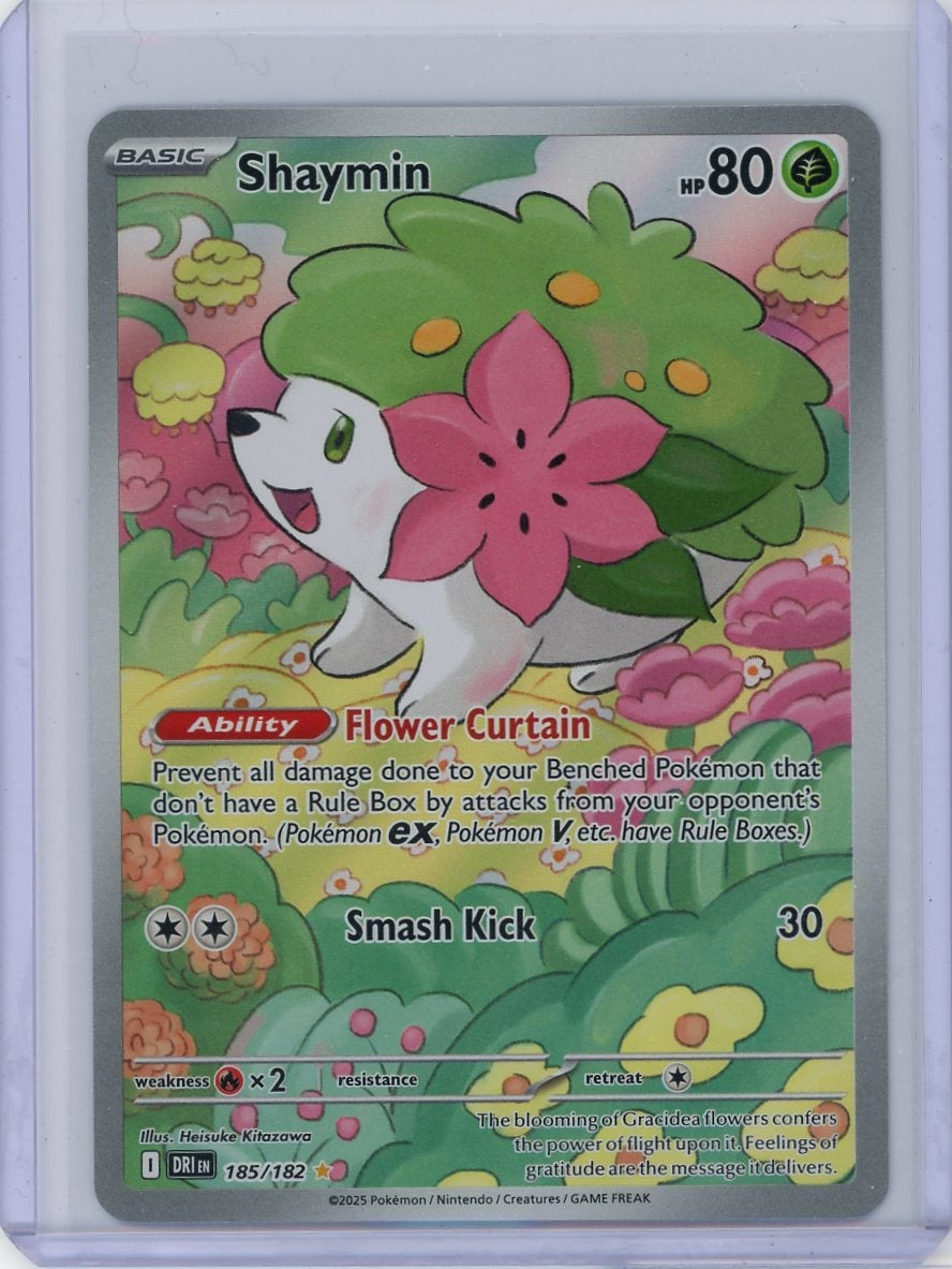 Shaymin 2025 Pokemon Destined Rivals Illustration rare #185/182