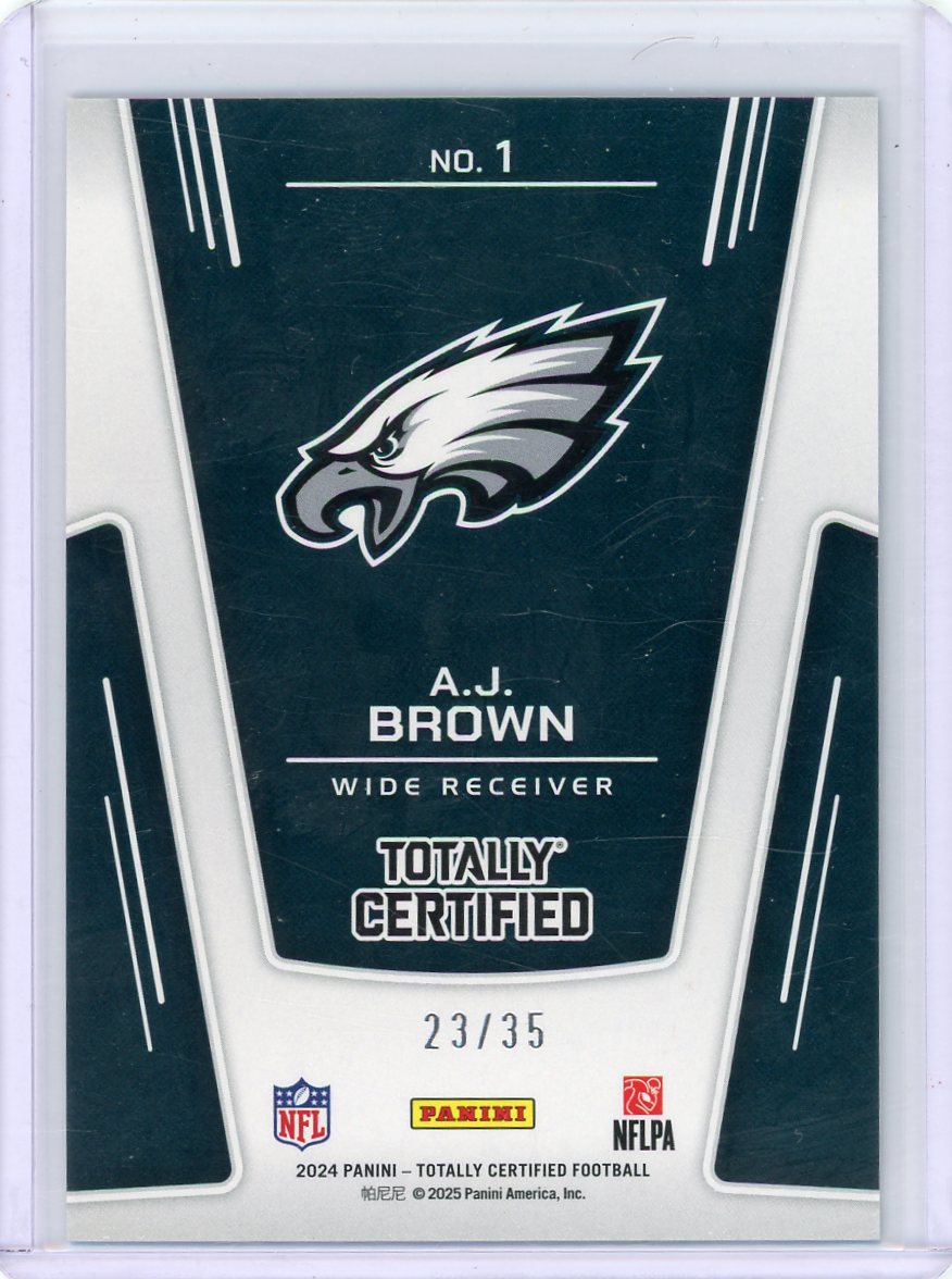 AJ Brown 2024 Panini Totally Certified The Mighty camo #'d 23/35