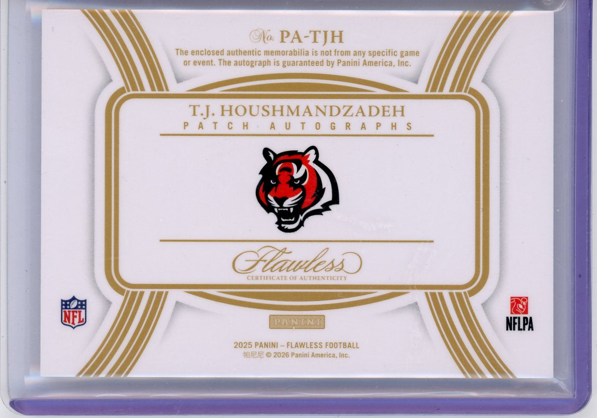 TJ Houshmandzadeh 2023 Flawless Autograph 2 Color Patch /20