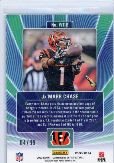 Ja'Marr Chase 2023 Panini Contenders Optic Winning Tickets #'d 04/99
