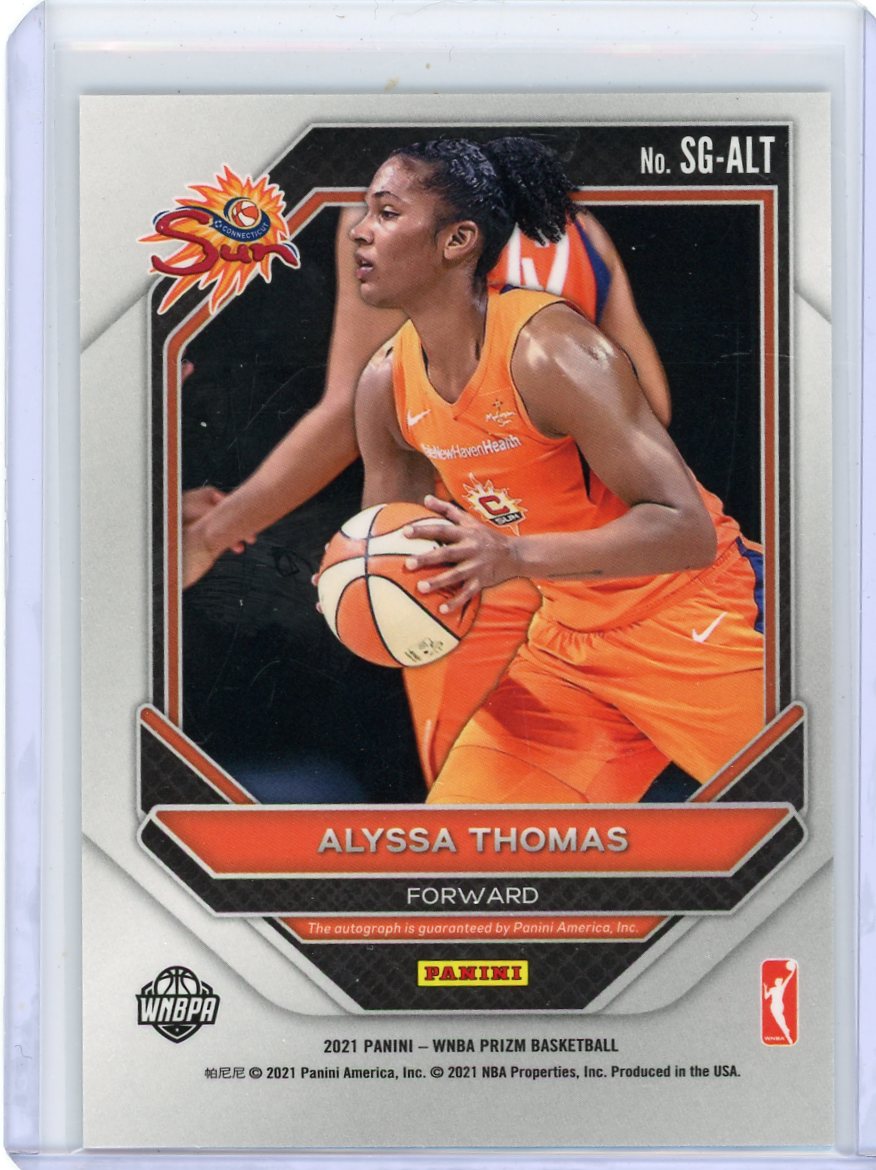 Alyssa Thomas 2021 Panini Prizm WNBA Signatures Auto