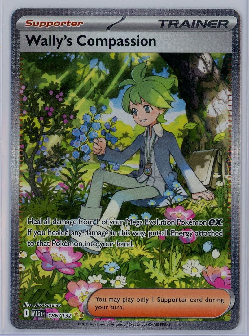 Wally's Compassion Trainer Supporter Pokemon Mega Evolution 186/132