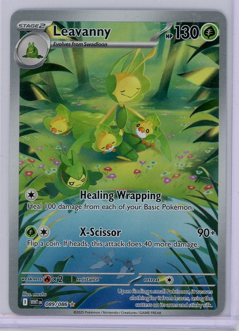 Leavanny 2025 Pokemon White Flare Illustration rare holo #089/086