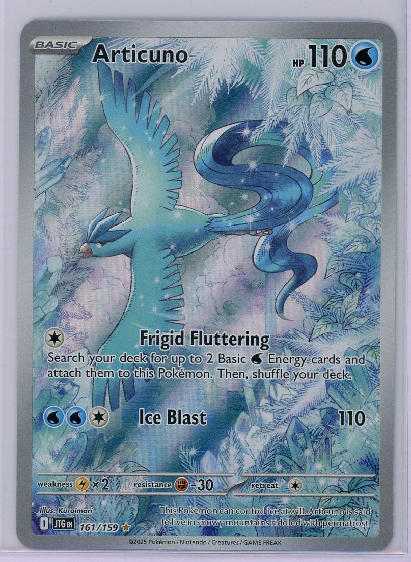 Articuno 2025 Pokemon Journey Together Illustration Rare #161/159