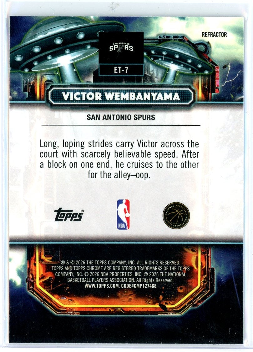 Victor Webanyama 2025 Topps Chrome Extra Terrestrial Refractor #ET-7