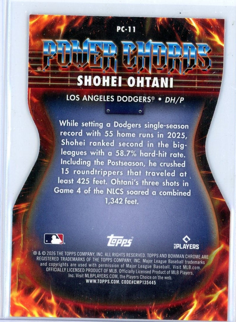Topps 2026 Bowman Shohei Ohtani Power Chords Die-Cut PC-11