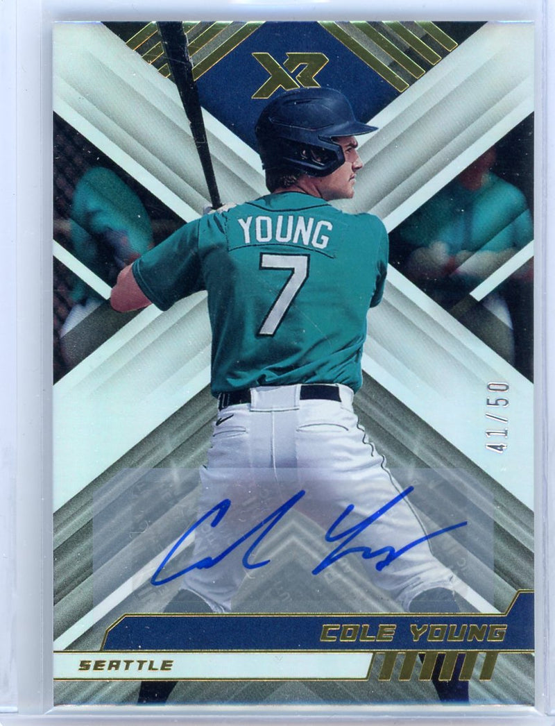 Cole Young 2023 Panini Chronicles XR autograph 