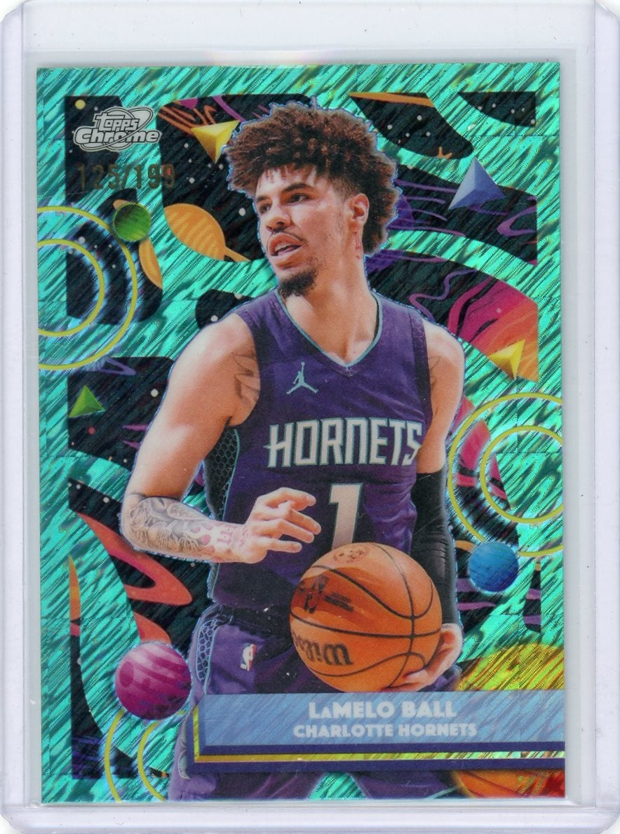 LaMelo Ball 2025-26 Topps Chrome Cosmic Aqua Equinox Refractor #'d 125/199