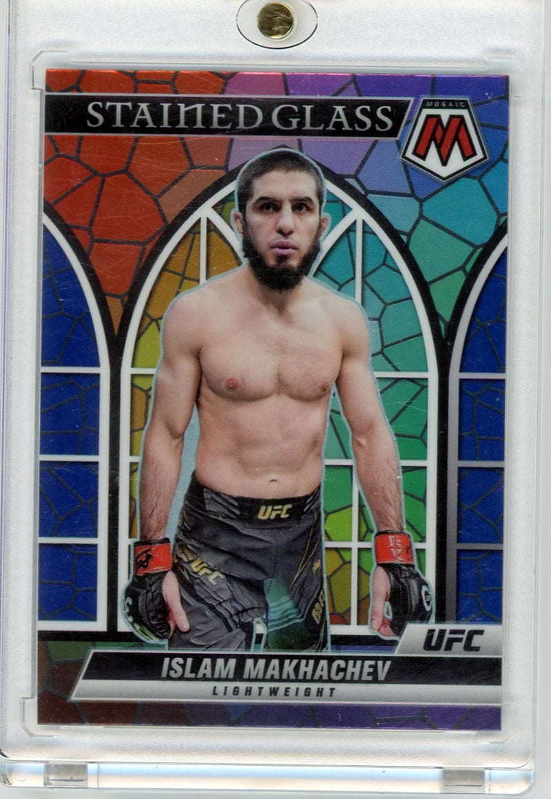 Islam Makhachev 2023 Panini Chronicles Mosaic Stained Glass SP