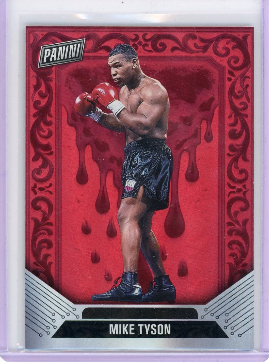 Mike Tyson 2025 Panini Cyber Monday Red Drip #'d 59/75