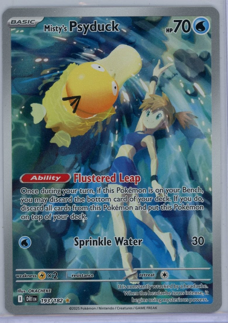 Misty's Psyduck Pokémon Destined Rivals Illustration Rare #193/182