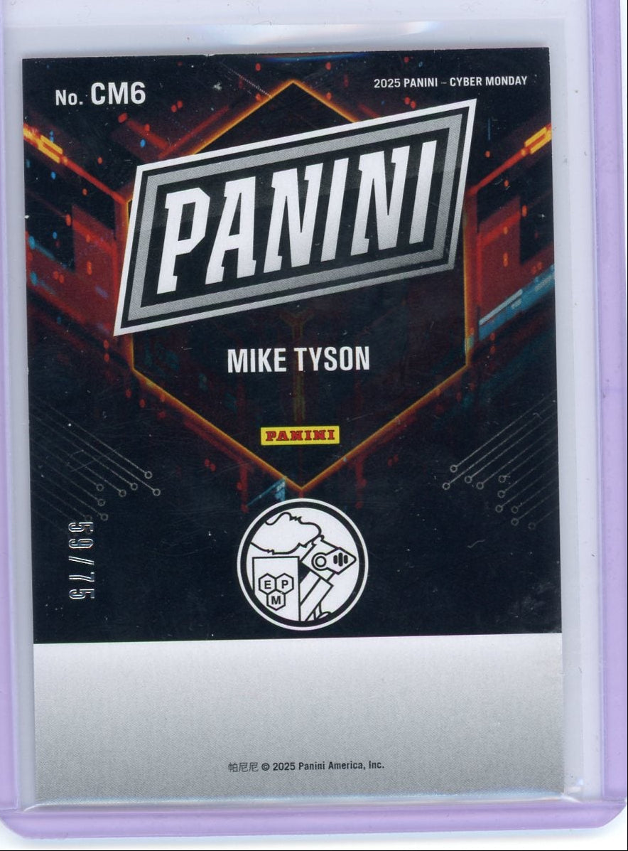 Mike Tyson 2025 Panini Cyber Monday Red Drip #'d 59/75