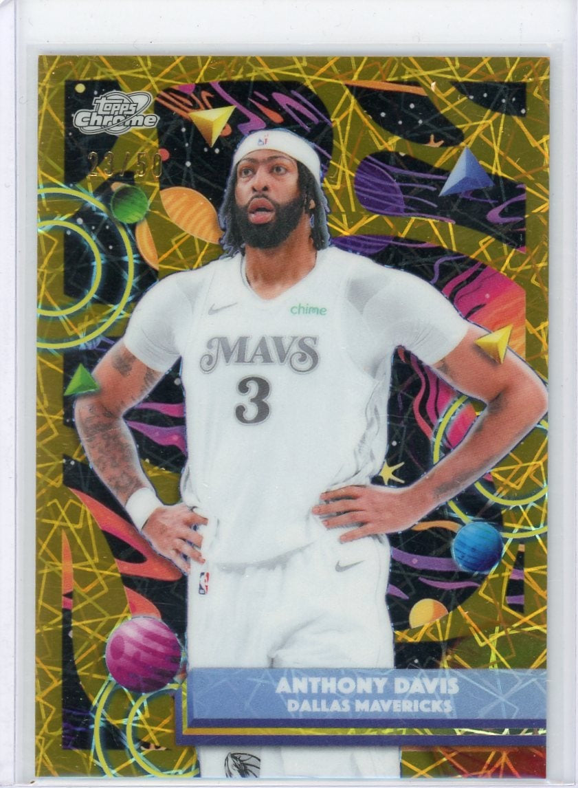 Anthony Davis 2025-26 Topps Chrome Cosmic Gold Interstellar Refractor #'d 23/50