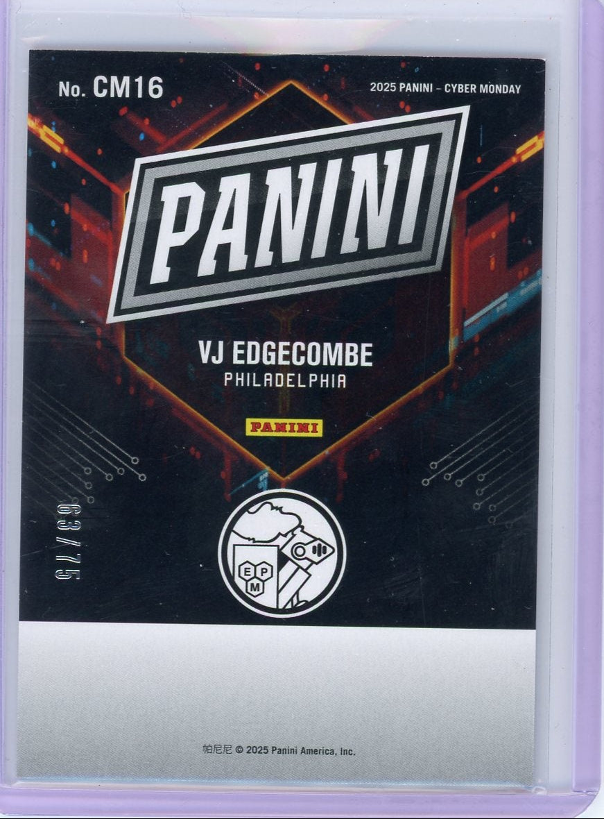 VJ Edgecomb 2025 Panini Cyber Monday Red Drip #'d 63/75