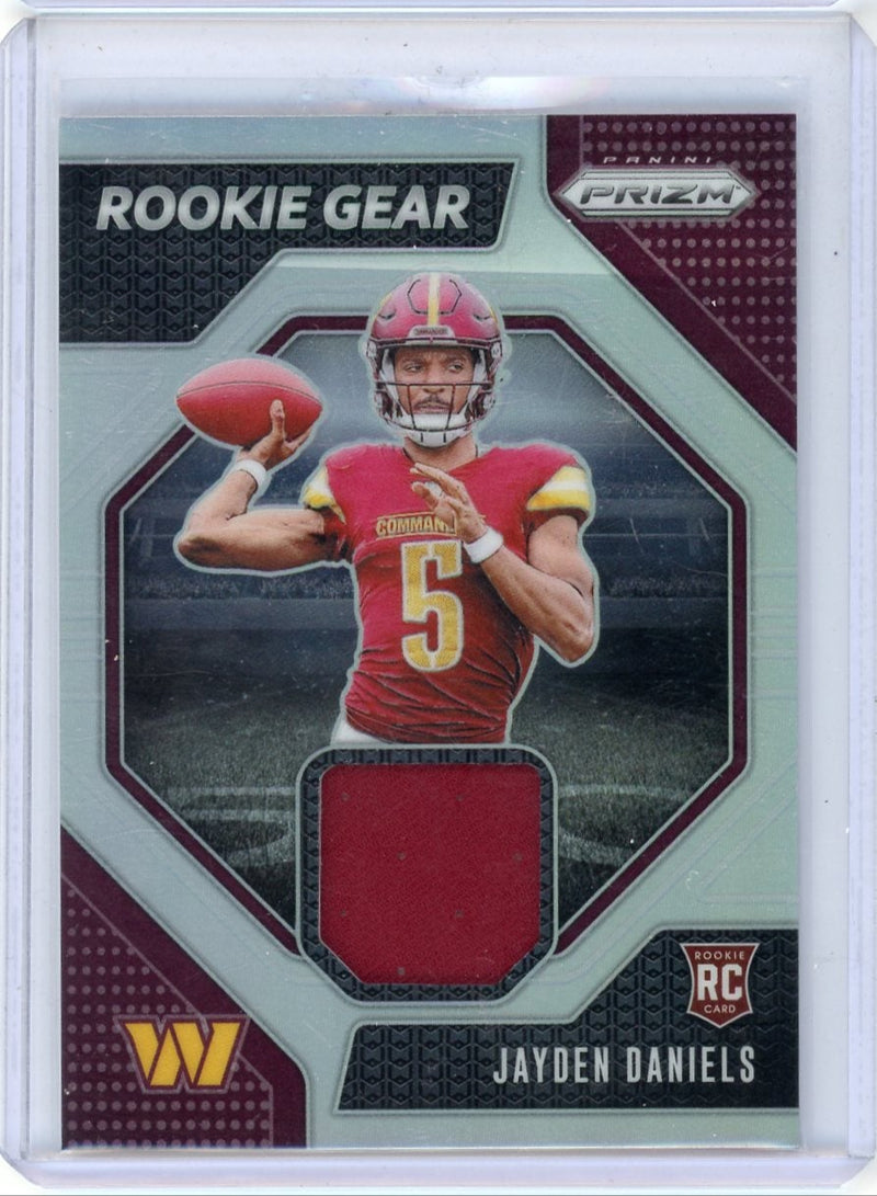 Jayden Daniels 2024 Panini Prizm Rookie Gear Silver Prizm RC