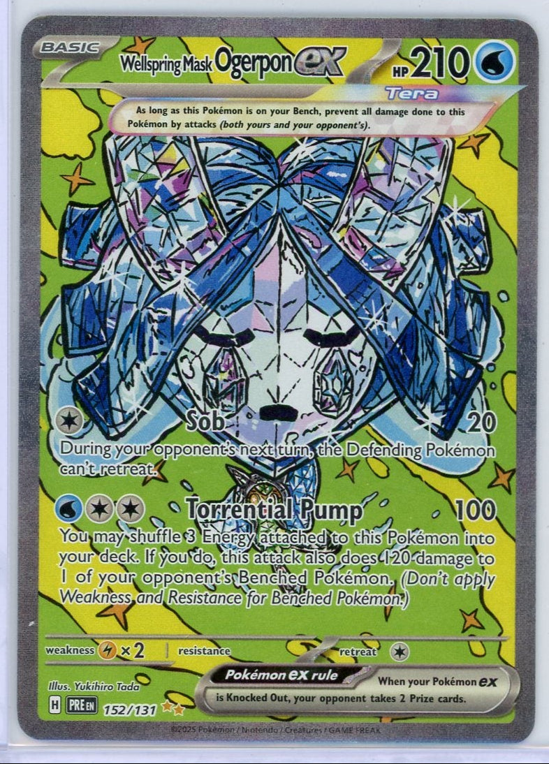 Wellspring Mask Ogerpon ex Pokémon Prismatic Evolutions Special Illustration Rare #152/131