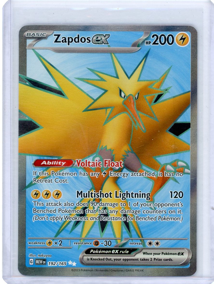 Zapdos ex Pokémon 151 Ultra Rare #192/165
