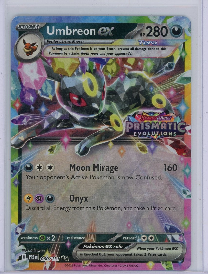 Umbreon ex Pokemon Prismatic Evolutions (stamped) #060/131
