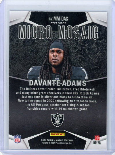 Davante Adams 2024 Panini Mosaic Micro Mosaic SSP