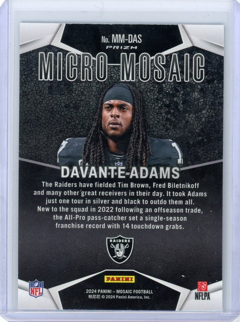 Davante Adams 2024 Panini Mosaic Micro Mosaic SSP