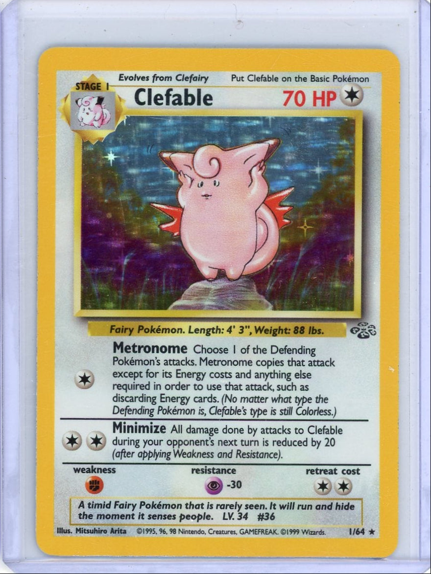 Clefable 1999 Pokemon Jungle rare holo #1/64