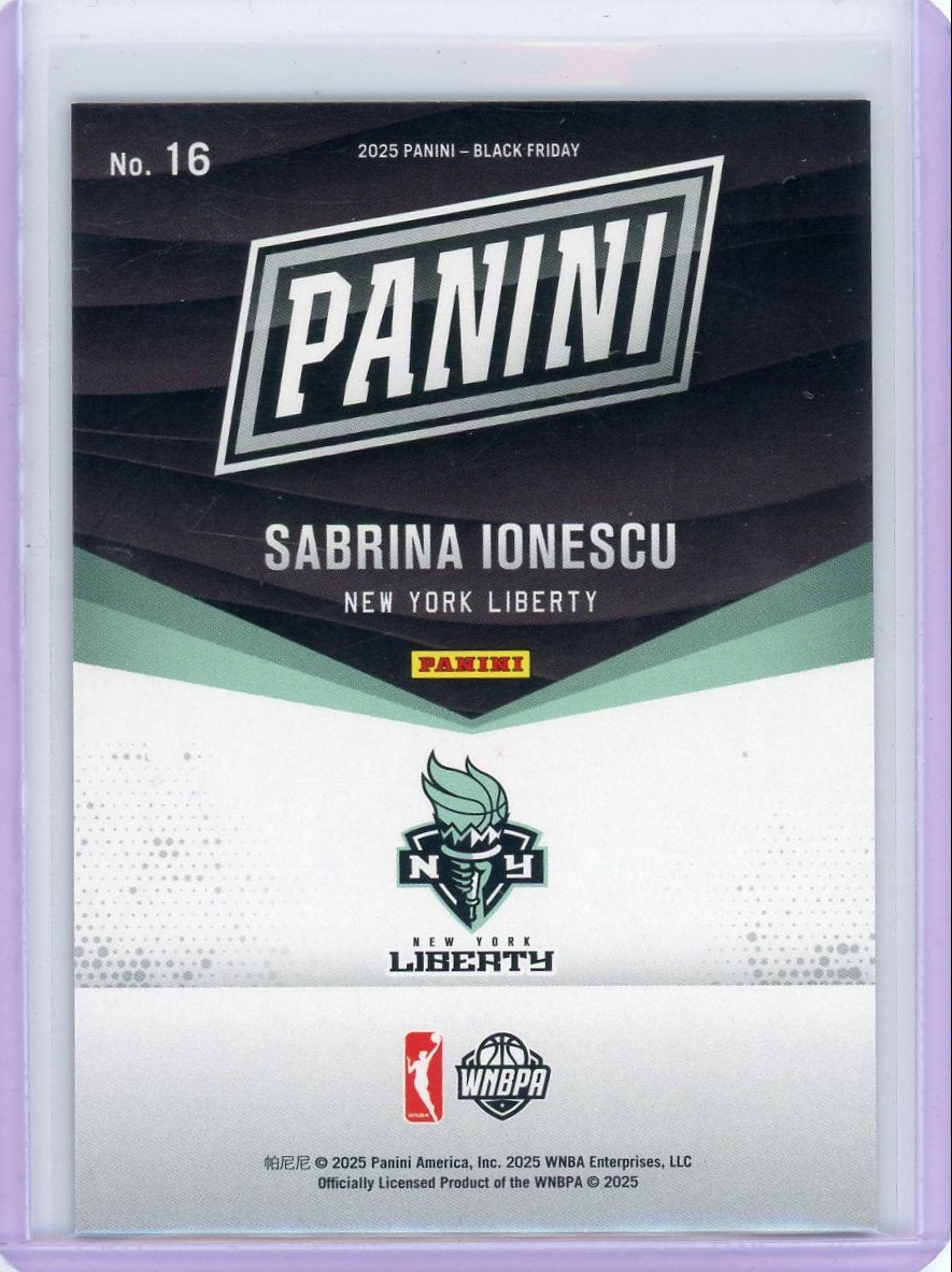 Sabrina Ionescu 2025 Panini Black Friday #'d 133/199