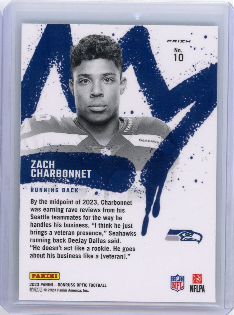 Zach Charbonnet 2023 Panini Donruss Optic Rookie Kings SSP