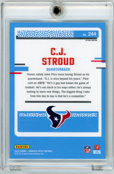 CJ Stroud 2023 Donruss Optic Green Hyper RC #244