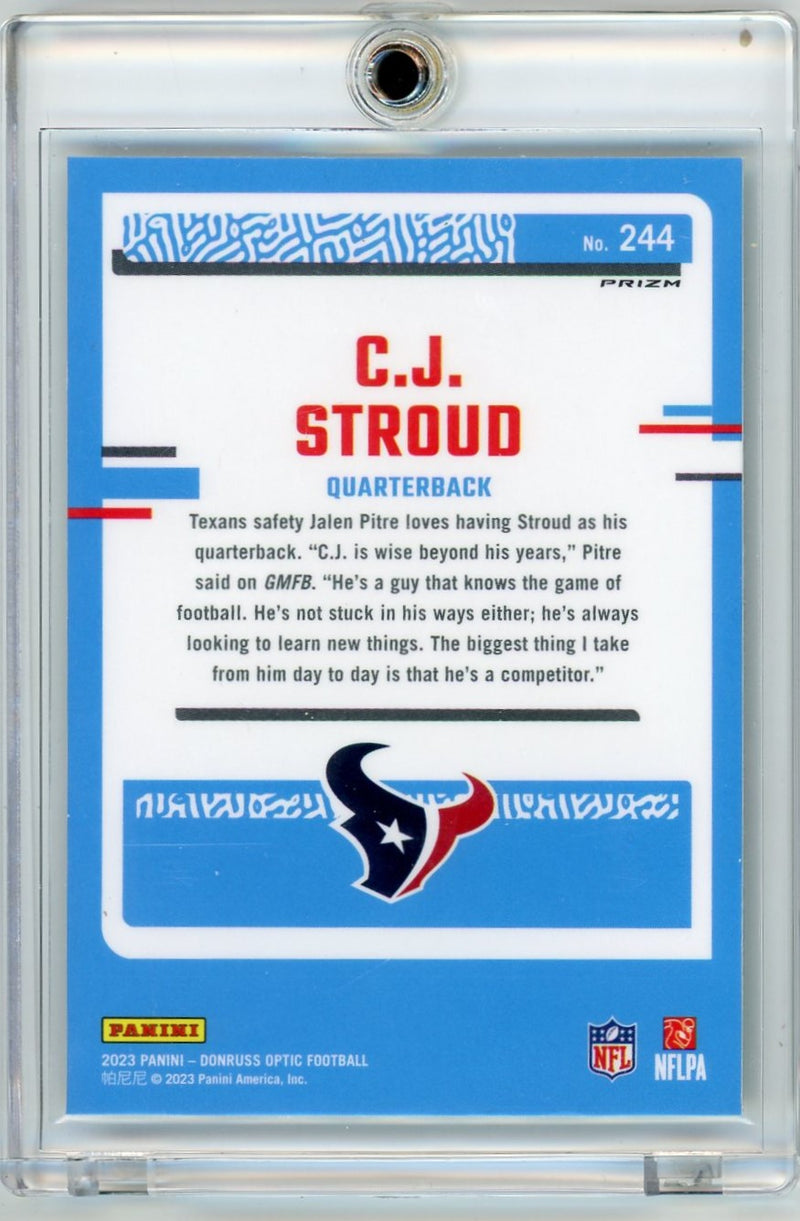 CJ Stroud 2023 Donruss Optic Green Hyper RC 