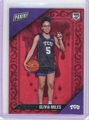 Olivia Miles 2025 Panini Black Friday Red Drip #'d 18/75
